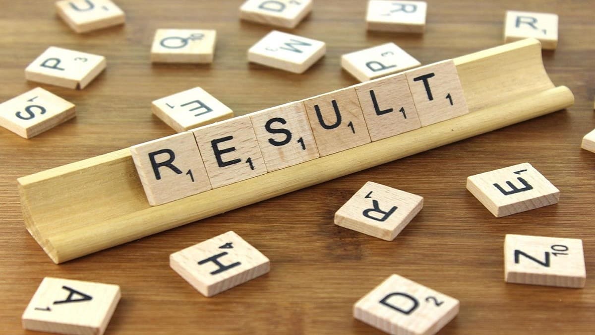 Karnataka NEET UG 2026 result announcement concept with RESULT letter tiles